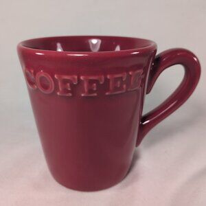 Primagera Coffee Mug Cup Red White Raised COFFEE Mug Portugal 4.8" Safe